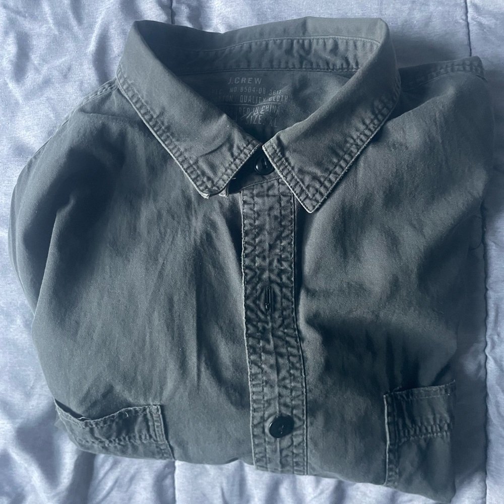 J. Crew Men's Charcoal Button Down Shirt